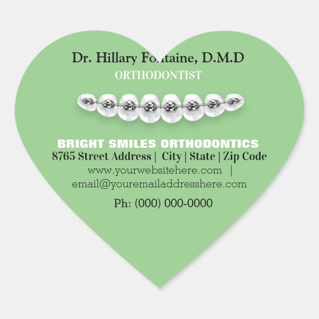 Orthodontist Dentist Braces Sticker (Front)