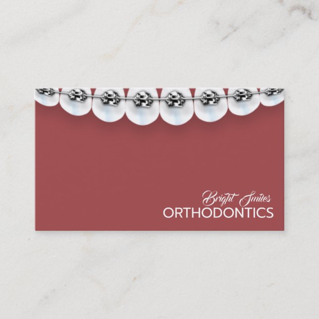 Orthodontist Dentist Dental Service Business Card (Front)