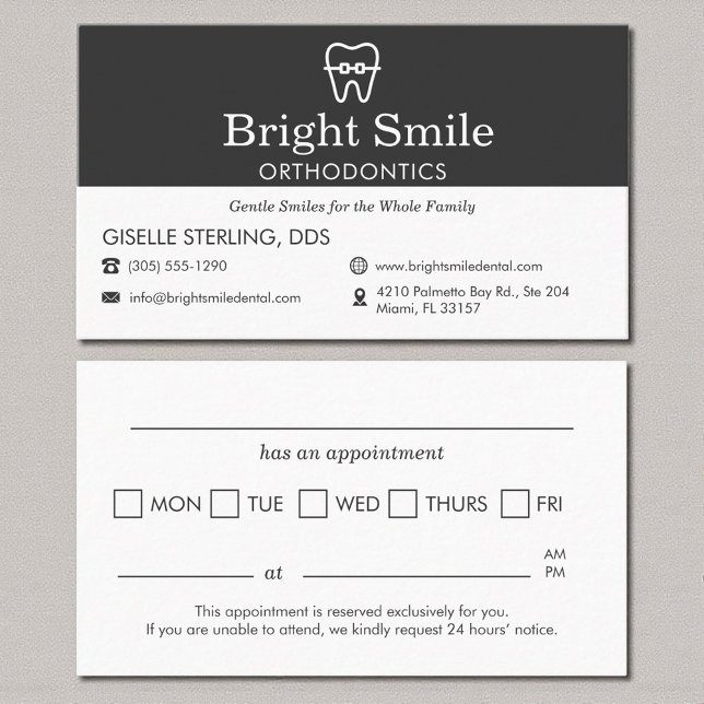 Orthodontist Modern Braces Appointment Reminder (Creator Uploaded)