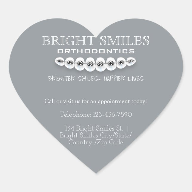 Orthodontist Orthodontics Business Promo Sticker (Front)