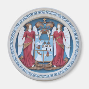 orthodox angels seal religion symbol stucco timiso magnet