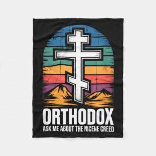 Orthodox Christian Ask Me About The Nicene Creed  Fleece Blanket