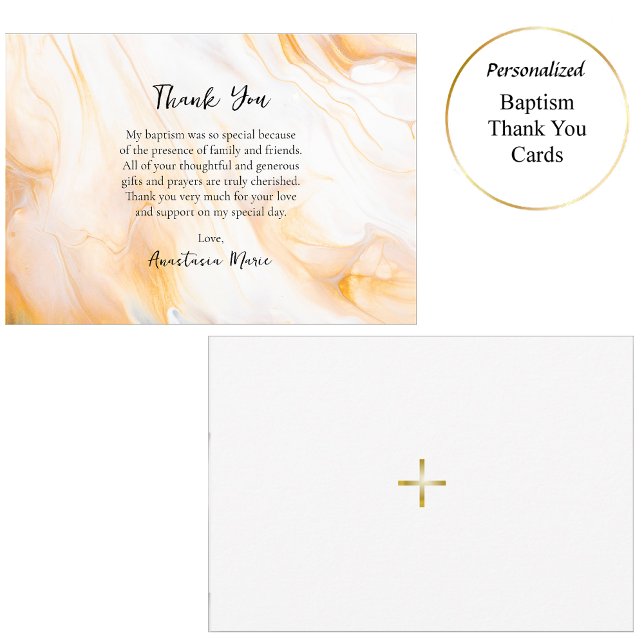 Orthodox Christian Baptism  Thank You Card (Creator Uploaded)