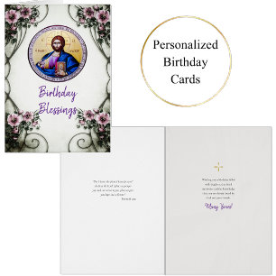 Orthodox Christian Birthday Blessings Card