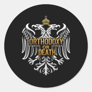 Orthodox Christian Byzantine Eagle Orthodoxy Or De Classic Round Sticker