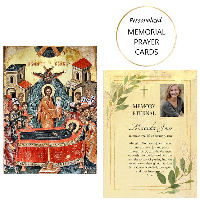 Orthodox Christian Elegant Leaves Prayer Card (Creator Uploaded)