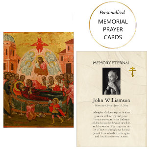 Orthodox Christian Memory Eternal Prayer Card