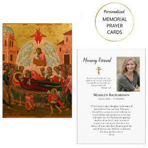 Orthodox Christian Photo Memorial Prayer Card