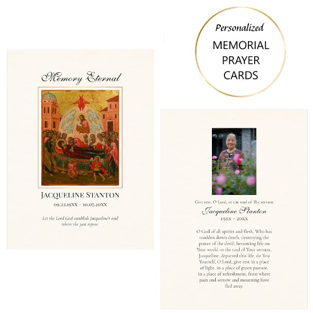 Orthodox Christian Photo Memorial Prayer Card      (Creator Uploaded)