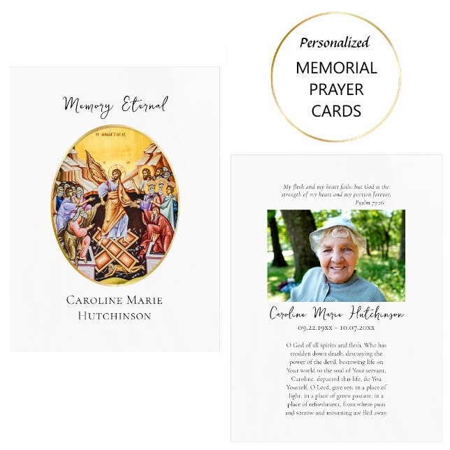 Orthodox Christian Photo Memorial Prayer Card      (Creator Uploaded)