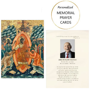 Orthodox Christian Photo Memorial Prayer Card