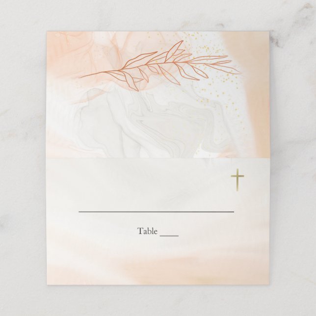 Orthodox Christian Waters of Light Baptism Place C Card (Outside Unfolded)