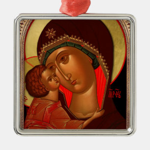Orthodox Christmas Ornament - Novgorod Theotokos