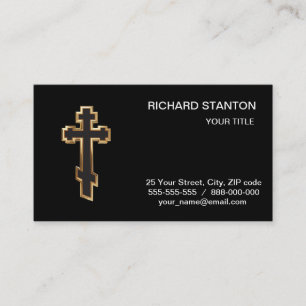Orthodox cross business card