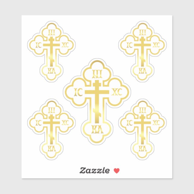 Orthodox Cross Gold NIKA (Sheet)