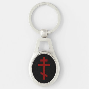 Orthodox cross key ring