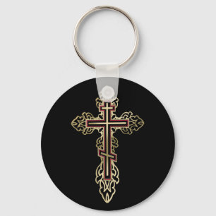 Orthodox cross key ring