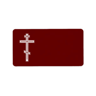 Orthodox cross label