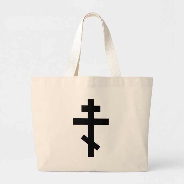 Orthodox Cross Large Tote Bag (Front)