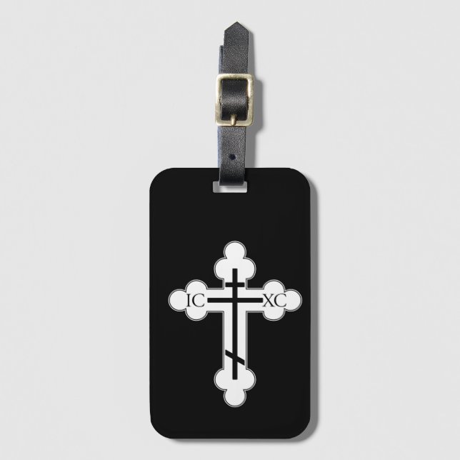 Orthodox cross luggage tag (Front Vertical)