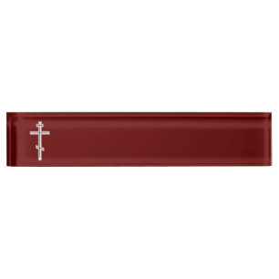 Orthodox cross nameplate