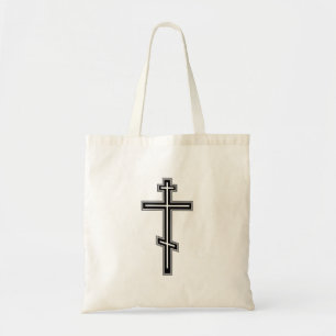 Orthodox cross tote bag