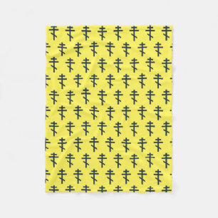 Orthodox Eight-Pointed Cross Sacred Devotional Art Fleece Blanket