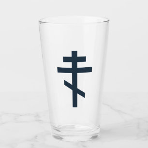 Orthodox Eight-Pointed Cross Sacred Devotional Art Glass