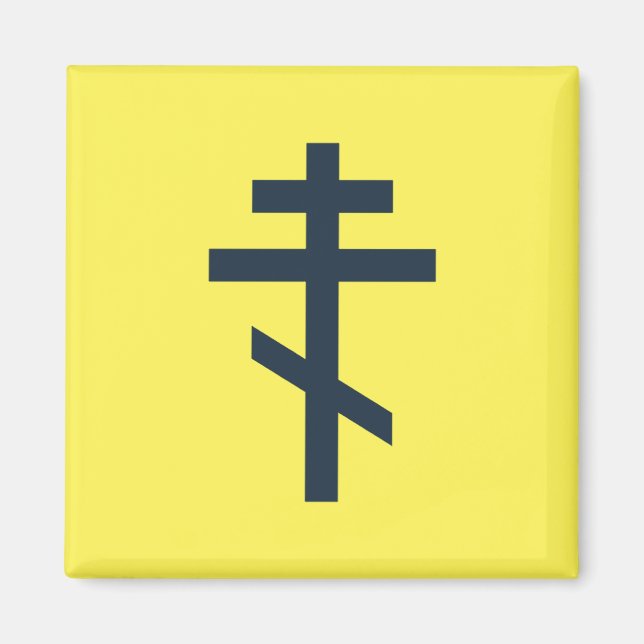 Orthodox Eight-Pointed Cross Sacred Devotional Art Magnet (Front)