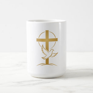 Orthodox Faith Cross & Dove Coffee Mug