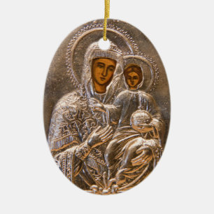 Orthodox icon ceramic tree decoration