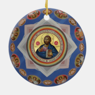 orthodox icon god church religion saint ceramic tree decoration
