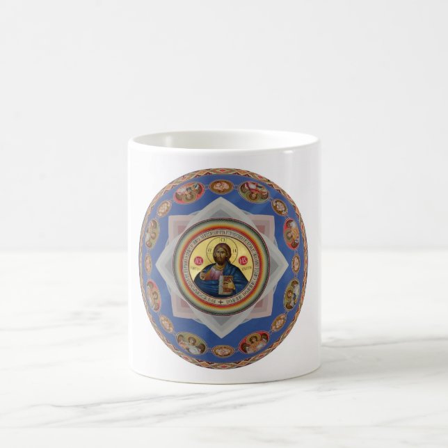 orthodox icon god church religion saint coffee mug (Center)