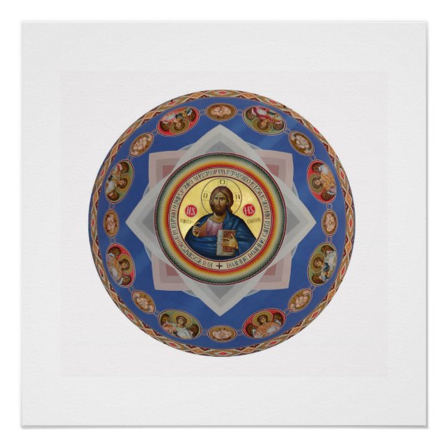 orthodox icon god church religion saint poster (Front)
