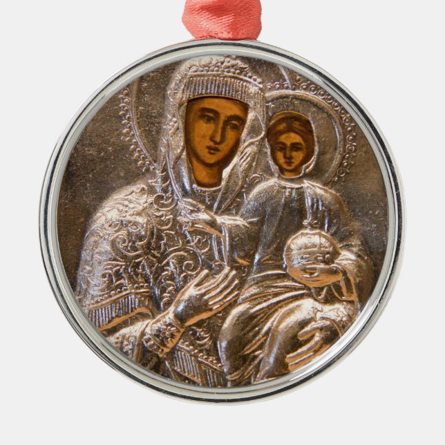 Orthodox icon metal tree decoration (Front)