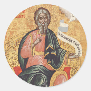 Orthodox Icon of Saint Andrew the Apostle  Classic Round Sticker