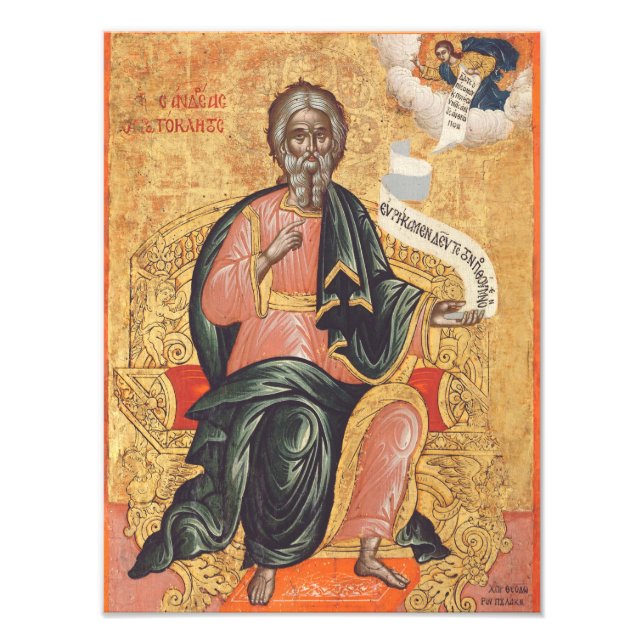 Orthodox Icon of Saint Andrew the Apostle  Photo Print (Front)