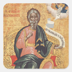 Orthodox Icon of Saint Andrew the Apostle  Square Sticker