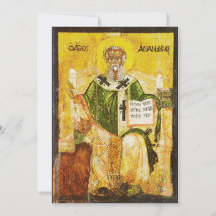 Orthodox Icon of Saint Athanasius of Alexandria Invitation