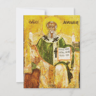 Orthodox Icon of Saint Athanasius of Alexandria Invitation