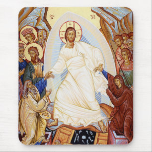 Orthodox Icon of the Anastasis Resurrection Mouse Mat