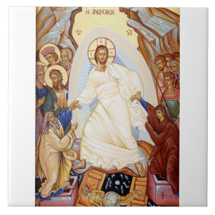 Orthodox Icon of the Anastasis Resurrection Tile