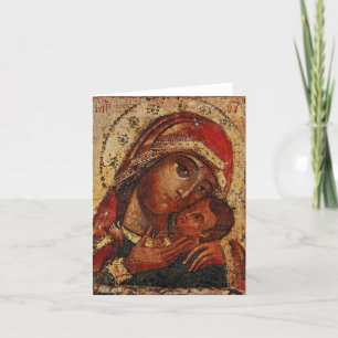 Orthodox Icon of The Mother Of God of Korsun Card