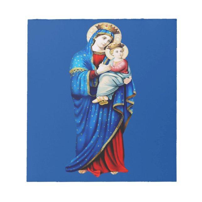 Orthodox Icon Theotokos Virgin Mary and Child  Notepad (Front)