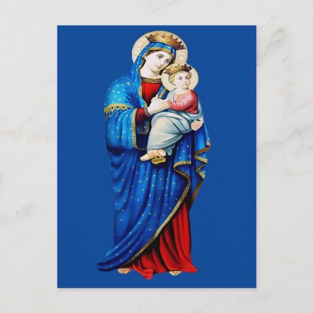 Orthodox Icon Theotokos Virgin Mary and Child  Postcard (Front)