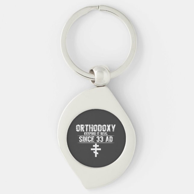 Orthodox l Cross l Funny Saying, Key Ring (Front)