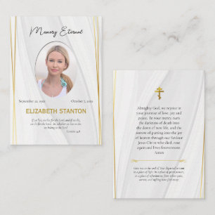 Orthodox Memory Eternal Photo Funeral Prayer Card
