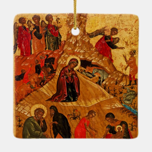 Orthodox Nativity Icon Ornament (Back)