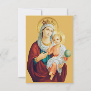 Orthodox Virgin Mary Icon Holy Card