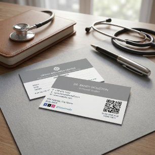 Orthopaedic Clinic Business   Clean Appointment Card